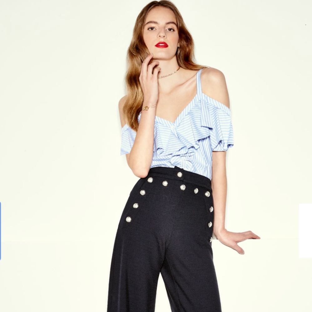 Veronica Beard Off Shoulder Blouse